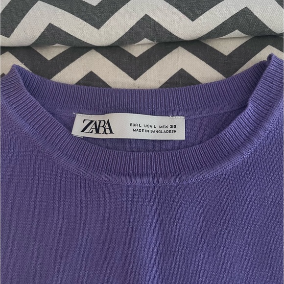 Zara - Basic Cropped Knit Top - Picture 3 of 3